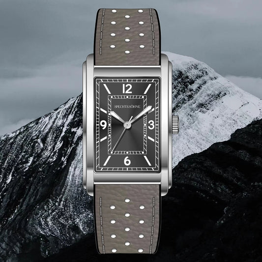 2025 New Fashion Specht & Söhne Square Watch Women's Watches Ultrathin VH31 Movt Casual Men Watch Grey Color Reloj Hombre 28MM